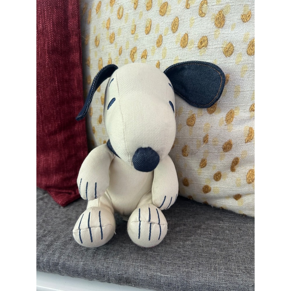 American Eagle Peanuts Snoopy Plush Denim Ears Off White Twill Collectible Toy